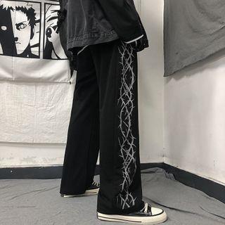 Wide-leg Thorn Print Pants