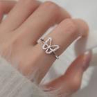 925 Sterling Silver Butterfly Ring S925 Silver - Silver - One Size