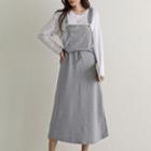 Drawstring Long Overall Dress