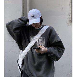 Round Neck Letter Print Sweatshirt