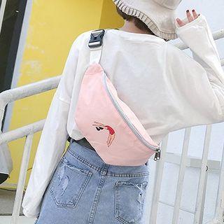 Cartoon Print / Lettering Oxford Fanny Pack