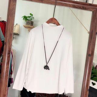 Mock Turtleneck Long-sleeve T-shirt