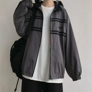 Zip-up Striped Detail Jacket