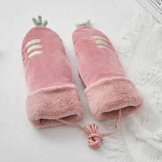 Carrot Fleece-lined Mittens