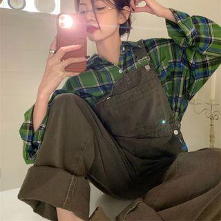 Plaid Shirt / Straight Leg Jumper Pants