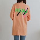 Letter Printed Longline T-shirt