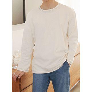 Drop-shoulder Stitched T-shirt
