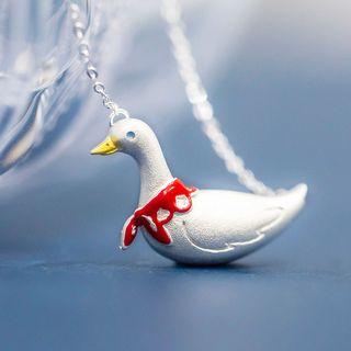 925 Sterling Silver Duck Pendant Necklace As Shown In Figure - One Size