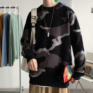 Camouflage Patterned Sweater
