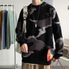 Camouflage Patterned Sweater