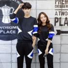 Couple Matching Set: Color Block Pullover + Pants