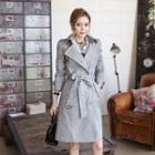 Double-breast Waist-tied Trench Coat
