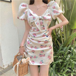 V-neck Ribbon Dress