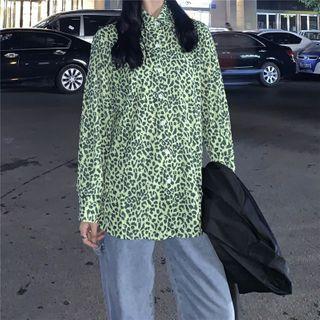 Leopard Pattern Long Sleeve Shirt