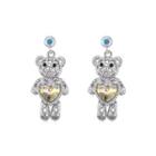 Cute Bear Earrings With Colorful Austrian Element Crystal