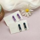 Zipper Pull Tag Drop Earring