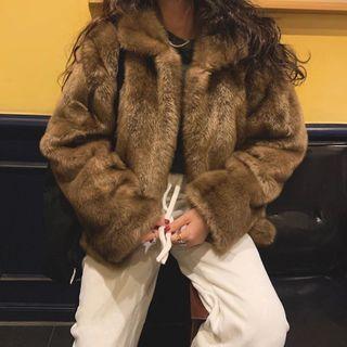 Furry Coat Coffee - One Size