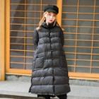 Padded Hooded Frog-buttoned Long Coat