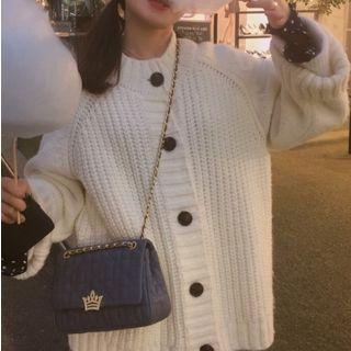 Buttoned Cardigan White - One Size