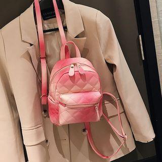 Quilted Mini Faux-leather Backpack