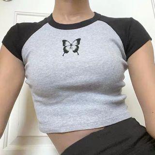Butterfly Raglan Short-sleeve T-shirt