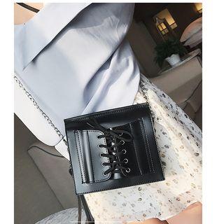 Lace Up Shoulder Bag