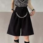 Couple Matching Chain Accent A-line Shorts