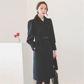 Balloon-sleeve Single-breasted Coat
