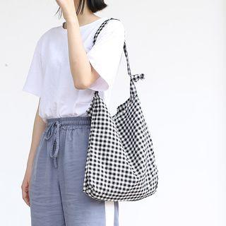 Checker Canvas Tote Bag