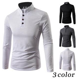 Long Sleeved Stand Collar Top