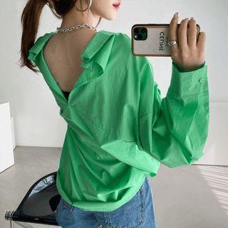 Open-back Over-fit Shirt