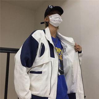 Couple-matching Color-panel Cargo Jacket