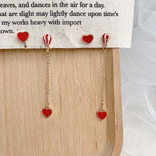 Heart Non-matching Dangle Earring