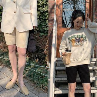 Rib-knit Bike Shorts