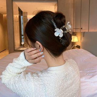 Floral Hair Claw White - One Size