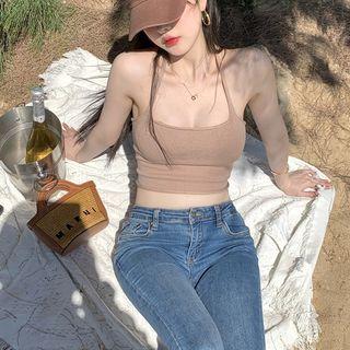 Deep Square-neck Halter Top