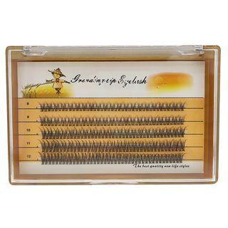 False Eyelashes Set Of 3 - Glue & Pliers & False Eyelashes - Black - One Size