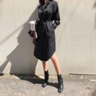 Belted Double-breasted Coatdress