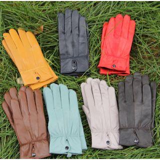 Plain Genuine Leather Gloves