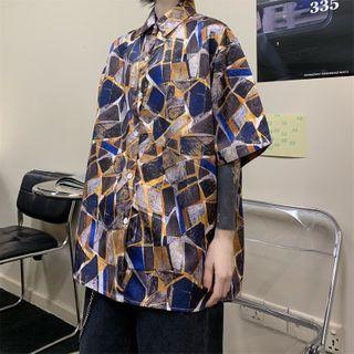 Couple Matching Short-sleeve Print Shirt