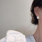 Star Faux Pearl Alloy Earring A156 - 1 Pair - Gold - One Size
