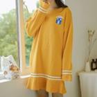 Embroidered Sweater Dress Yellow - One Size