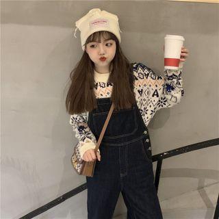 Loose Fit Denim Dungaree Pants