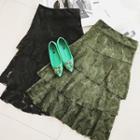 Layered Lace Long Skirt