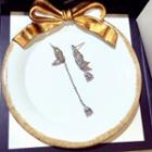 Rhinestone Non-matching Sterling Silver Earring