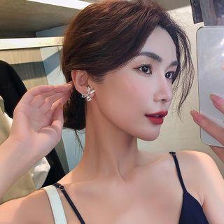 Scissors Alloy Earring 1 Pair - S925 Silver - Silver - One Size