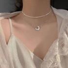 Star / Moon Pendant Sterling Silver Choker