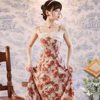 Floral Print Midi A-line Dress (various Designs)