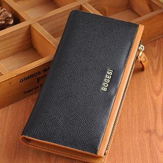 Color-block Long Wallet