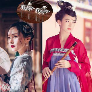 Retro Alloy Tassel Fan Hair Stick